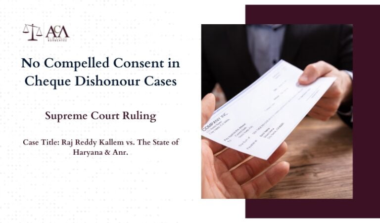 Courts Cannot Compel Complainant Consent in Cheque Dishonour Cases
