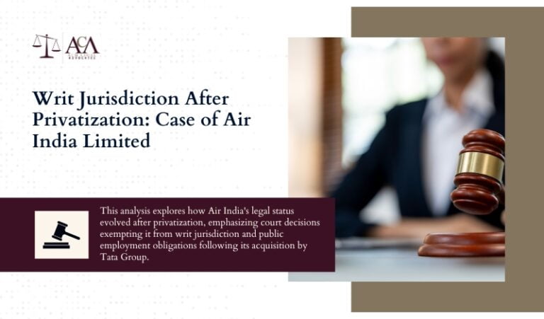 Writ Jurisdiction After Privatization: Case of Air India Limited