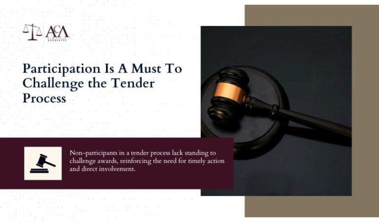 Participation Is A Must To Challenge The Tender Process