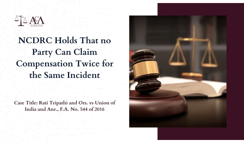 NCDRC Holds That no Party Can Claim Compensation Twice for the Same Incident