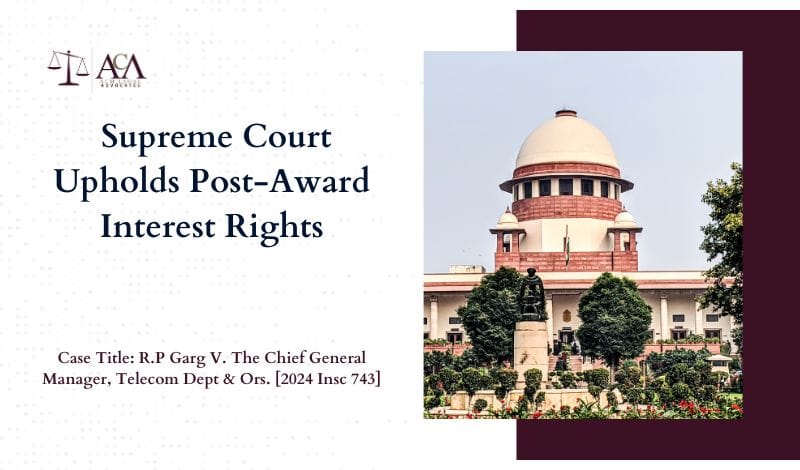 R.P Garg V. The Chief General Manager, Telecom Dept & Ors. [2024 Insc 743]