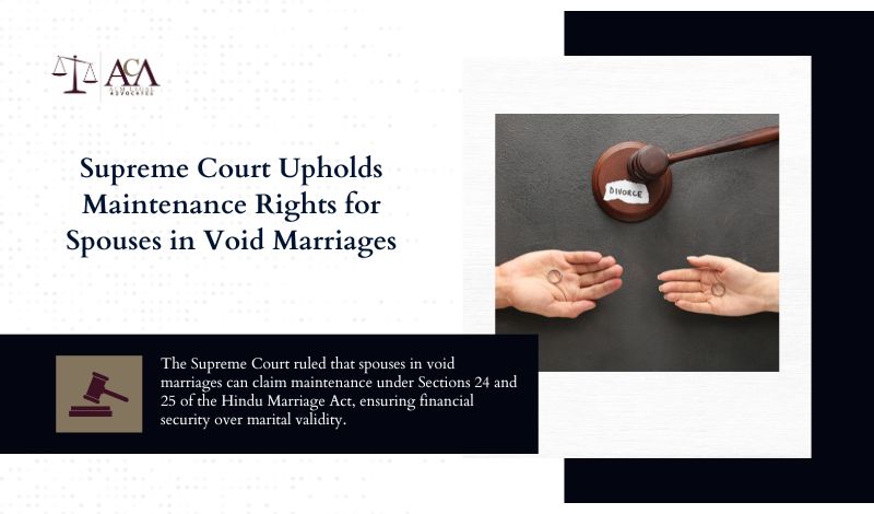 Supreme Court Upholds Maintenance Rights for Spouses in Void Marriages