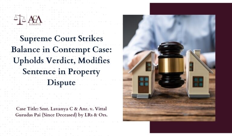 Supreme Court Upholds Contempt Verdict but Modifies Sentence in a Property Dispute