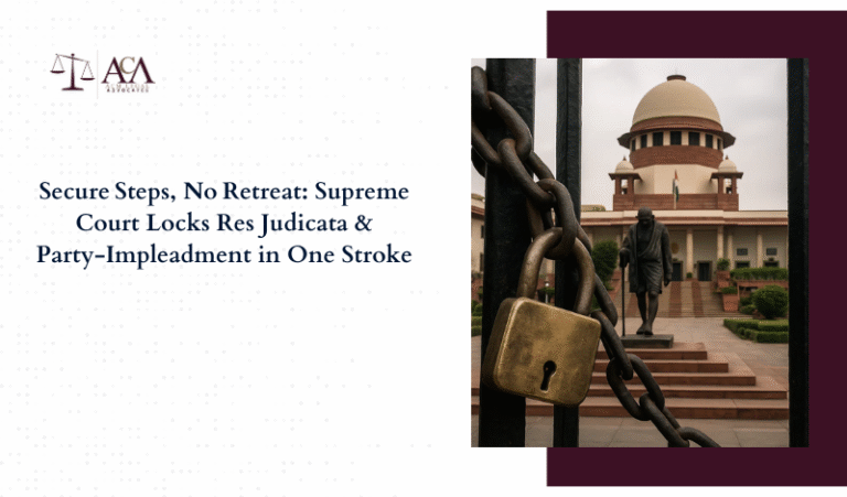 Secure Steps, No Retreat: Supreme Court Locks Res Judicata & Party‑Impleadment in One Stroke