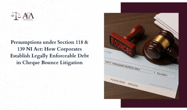 Presumptions under Section 118 & 139 NI Act: How Corporates Establish Legally Enforceable Debt in Cheque Bounce Litigation