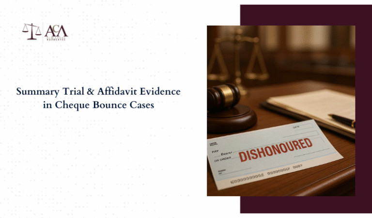 Summary Trial & Affidavit Evidence in Cheque Bounce Cases